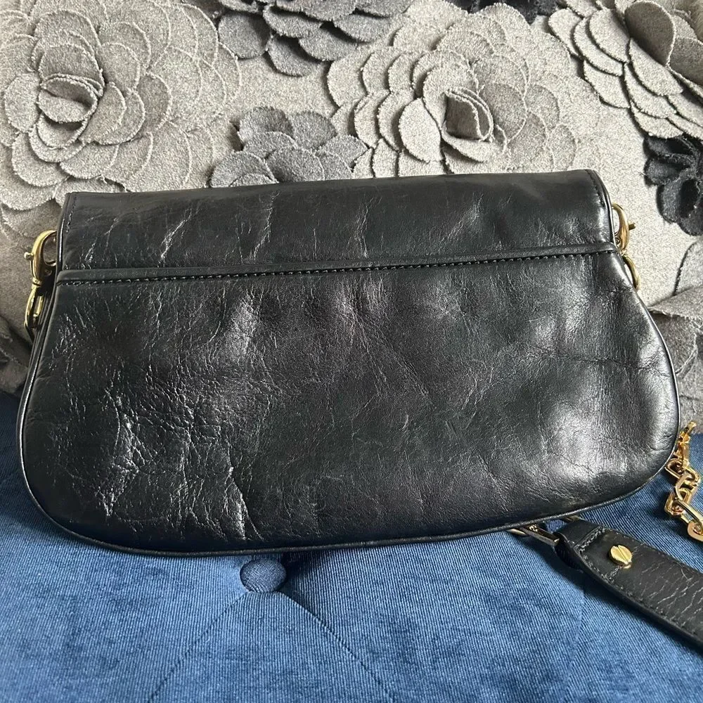Tory Burch Reva black leather crossbody bag